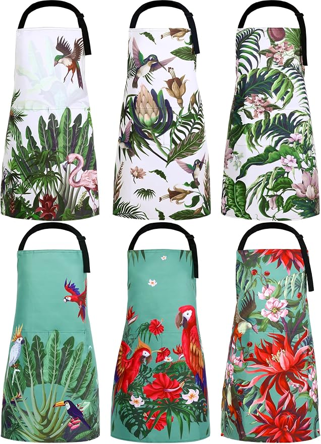 Bencailor 6 Pcs Spring Kitchen Aprons by Bencailor