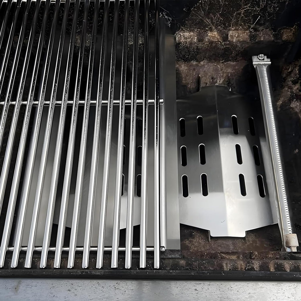 Genesis Grill Parts for Weber E310 E320 E330 EP310 EP320 EP330, 17.5” Flavorizer Bars 7620 Heat Deflector 7622 Burner Tube 62752 for Weber Genesis 300, Grill Replacement Parts for Weber Accessories