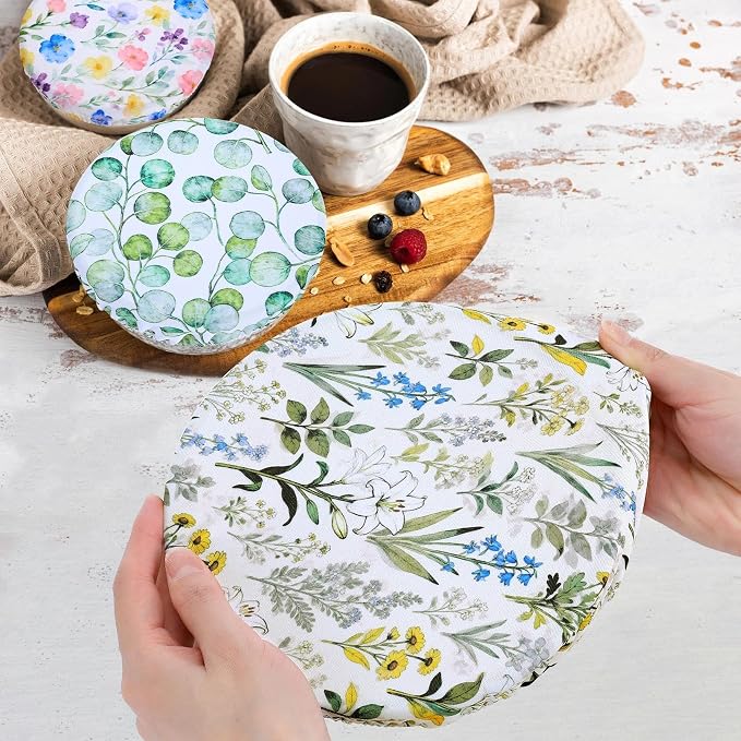 5 Pieces Bowl Covers Reusable, 5 Size Elastic Cloth Bowl Covers - Image 3