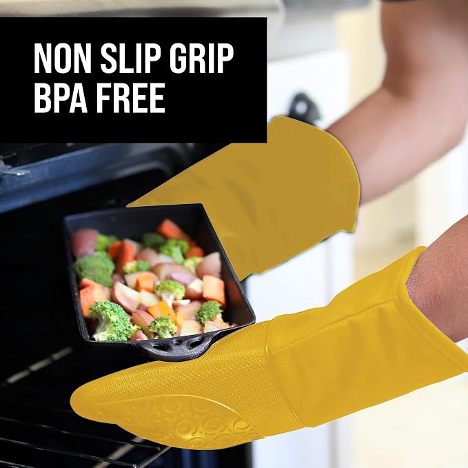 BPA-Free Soft Silicone Oven Mitts - Image 5
