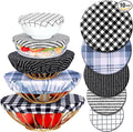 Patelai 10 Pcs Bowl Covers Reusable in 5 Size Stretch Cloth Fabric Elastic Food by Patelai