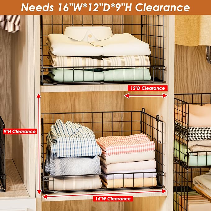 Yociyoga 4-Tier Stackable Closet Organizers and Storage Shelves, Foldable - Image 4