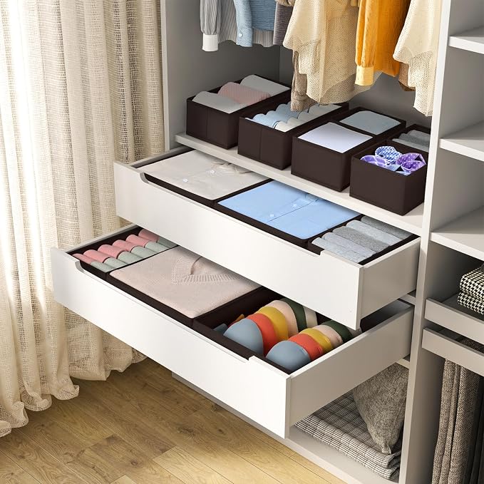 DIMJ Drawer Organizer Clothes, 12 Pack Underwear Organizer, Foldable Closet - Image 4