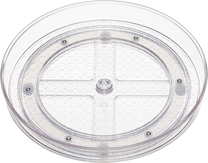 Amazon Basics Clear Rotating Lazy Susan Turntable Organizer by AmazonBasics