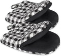 Short Oven Mitts, Heat Resistant 500°F, Silicone Grip Kitchen Gloves, Non-Slip by GOLDMEET