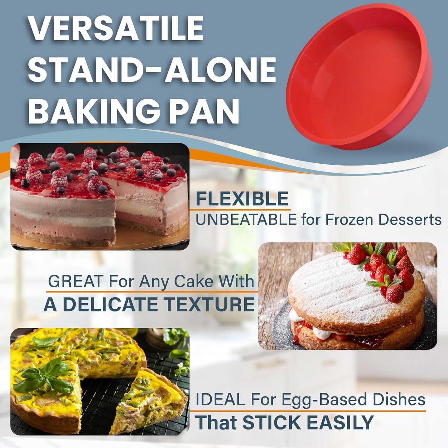 Springform Pan 9 Inch NONSTICK - 9 Springform Cheesecake Pan with LEAKPROOF SILICONE PANprotector - Spring Form Pans 9 Inch - Cheese Cake Pans for Baking in WATER BATH NO FOIL WRAP