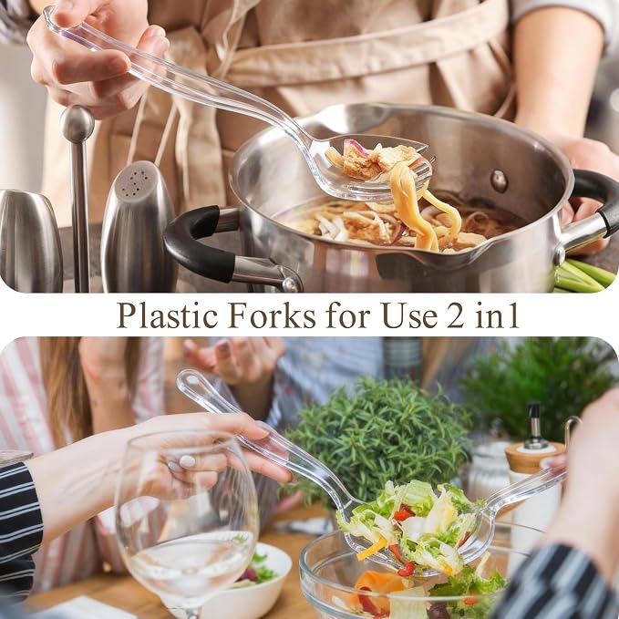 Mwellewm 24Pcs Plastic Serving Utensils Disposable Serving Spoons - Image 2