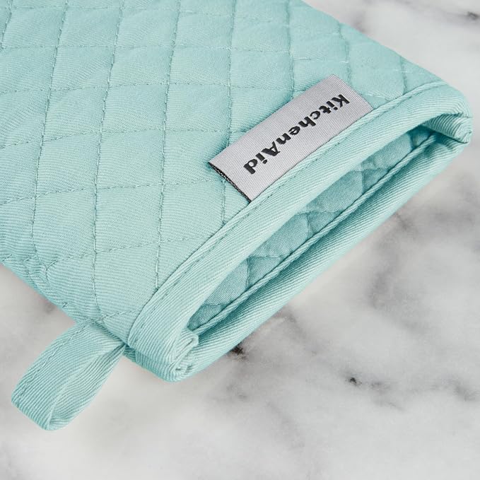 KitchenAid Asteroid Mini Oven Mitt 2-Pack Set, Mineral Water Aqua - Image 4