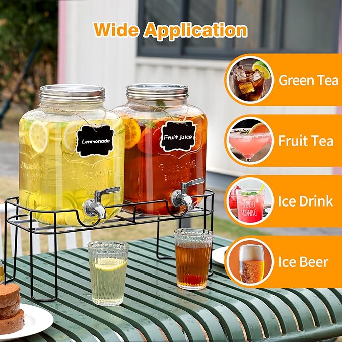 1.6 Gallon Glass Drink dispenser, Lemonade Dispenser - Image 5