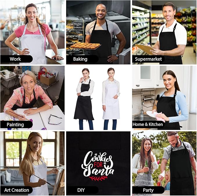 Jubatus 4 Pack 100% Cotton Aprons - Image 6