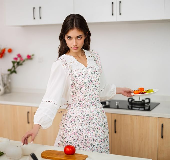 Funny Aprons for Women with Pockets, Kitchen Cooking Grilling Bbq Cute Chef - Image 2