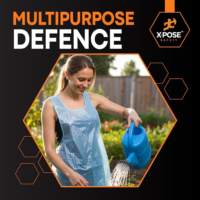 Xpose Safety 1000 Blue Plastic Disposable Aprons - Image 5