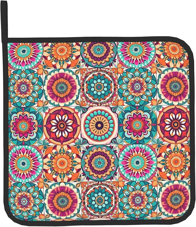 Boho Oven Mitts and Pot Holders - Image 9
