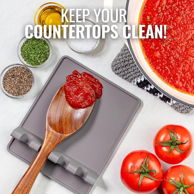 Zulay Kitchen Extra Large Silicone Utensil Rest - Image 2