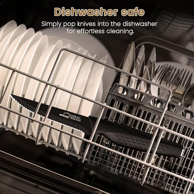Amorston Steak Knives, Steak Knives Set of 8, Stainless Steel Steak Knife Set - Image 4