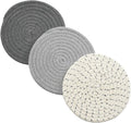 Potholders Set Trivets Set 100% Pure Cotton Thread Weave Hot Pot Holders Set by Jennice+House