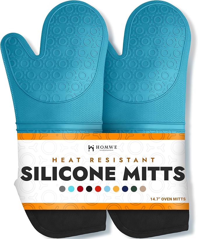 BPA-Free Soft Silicone Oven Mitts by HOMWE