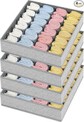 Joyoldelf Sock Drawer Organizer Divider Underwear Organizer 24-cell Fabric by APPRECIATELIFERELAXYOURSOUL