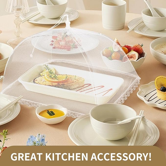 NEPAK 6 Large and Tall Food Covers, Pop-up Mesh Food Covers Nets - Image 5