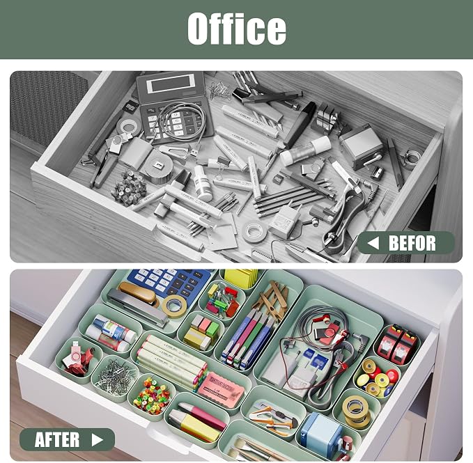 Plastic Drawer Organizers, Bathroom and Vanity Organizer Plastic Tray, Makeup - Image 6