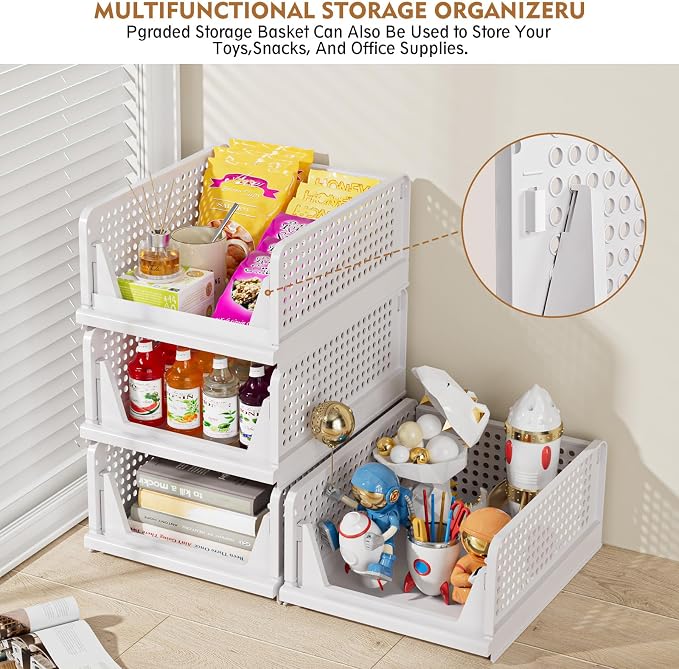 SNSLXH 5 Pack Stackable Closet Organizer Box, Space-Saving Clothes Storage - Image 7