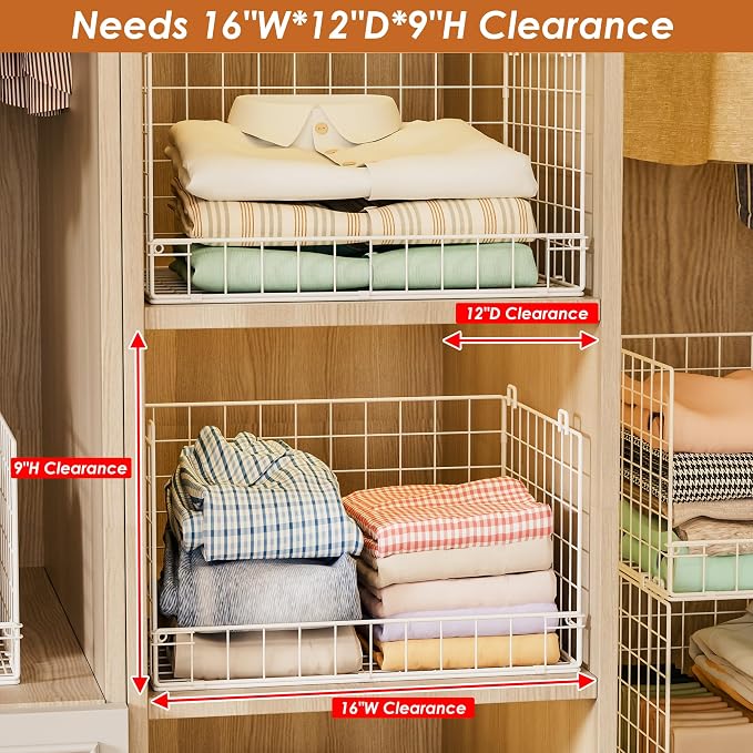 Yociyoga 8-Tier Stackable Closet Organizers and Storage Shelves, Foldable - Image 5