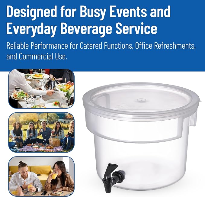 Carlisle FoodService Products Round Beverage Dispenser Drink Dispenser - Image 7