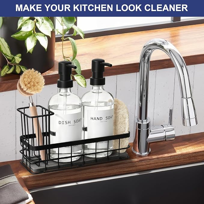Dish Soap Dispenser for Kitchen, 16.9 fl oz Clear Hand and Dish Soap Dispensers - Image 7