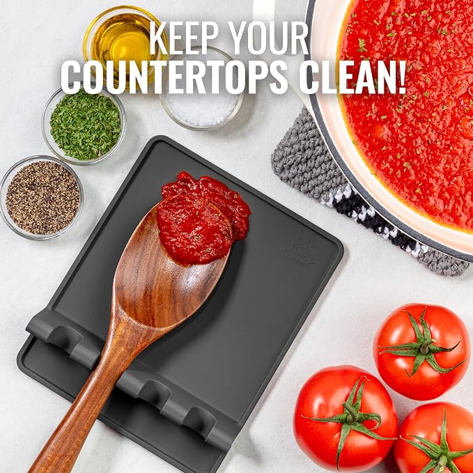 Zulay Kitchen Extra Large Silicone Utensil Rest - Image 2