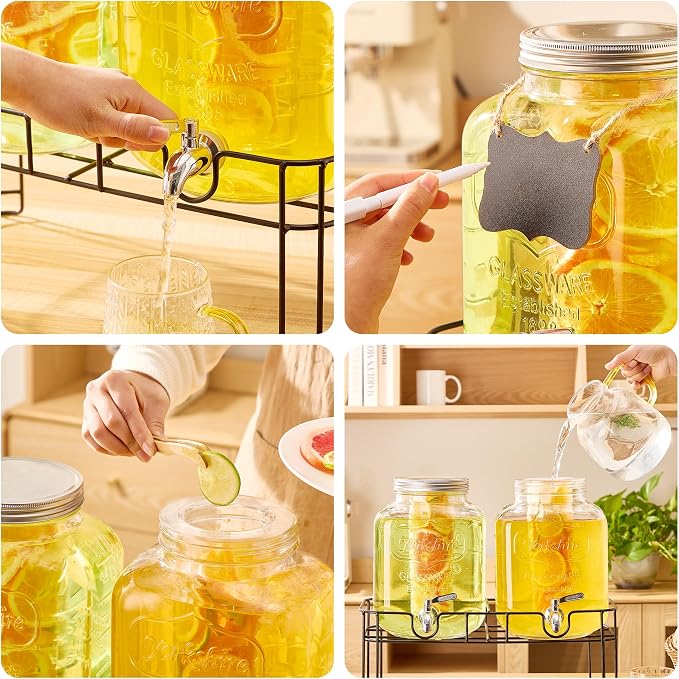 1.5 Gallon Glass Drink Dispensers - Image 5