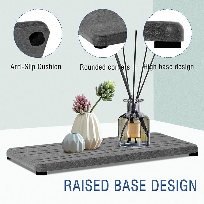 3PCS Water Absorbing Stone Tray, Fast Drying Stone Sink Tray, Stones Soap Trays - Image 5