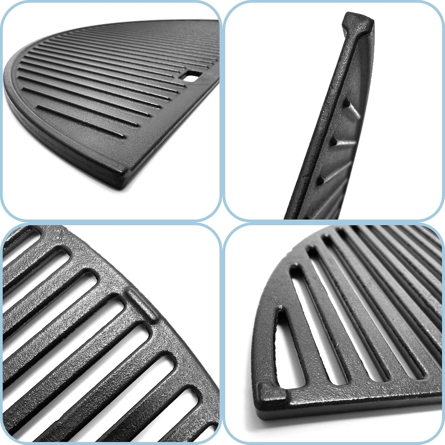 24" Cast Iron Heavy Round Grill Grates and Griddle for BGE, Big Green Egg XL, Weber Summit Kamado E6, S6 Joe Big Joe I, II III Smokers 24-inch Charcoal Grill