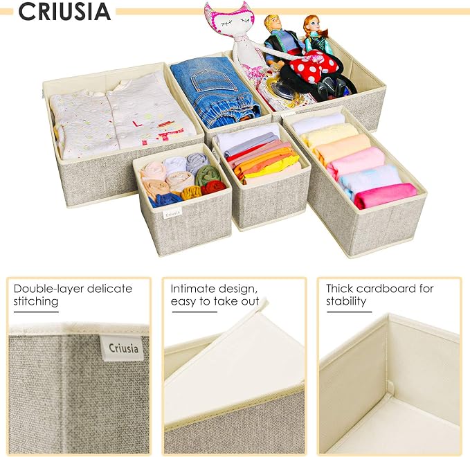 12 Pack Drawer Organizers for Clothing, Foldable Clothes Storage Box Closet - Image 4