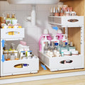 Under Sink Organizer, 2 Pack 2 Tier Pull Out Under Cabinet Organizer Shelf by PXRACK