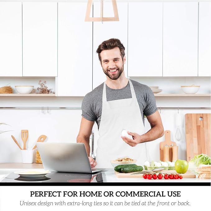 GREEN LIFESTYLE 120 Pack Professional Chef Apron – Grilling Aprons - Image 3
