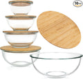 Stackable Space-Saving Set of 5 Nesting Glass Bowls by Dokaworld