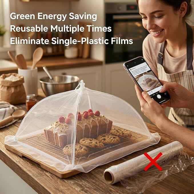 4-Pack Food Cover Mesh Food Tent - Image 3
