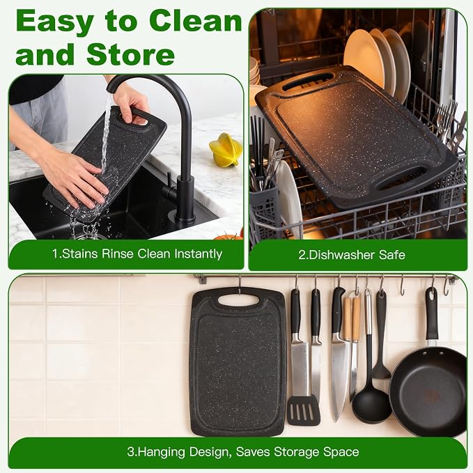 Cutting Boards, 12.5"×7.7" Plastic Chopping Board Made From Natural Food Grade - Image 6