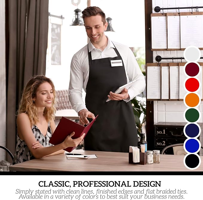 GREEN LIFESTYLE 120 Pack Professional Chef Apron– Grilling Aprons - Image 6