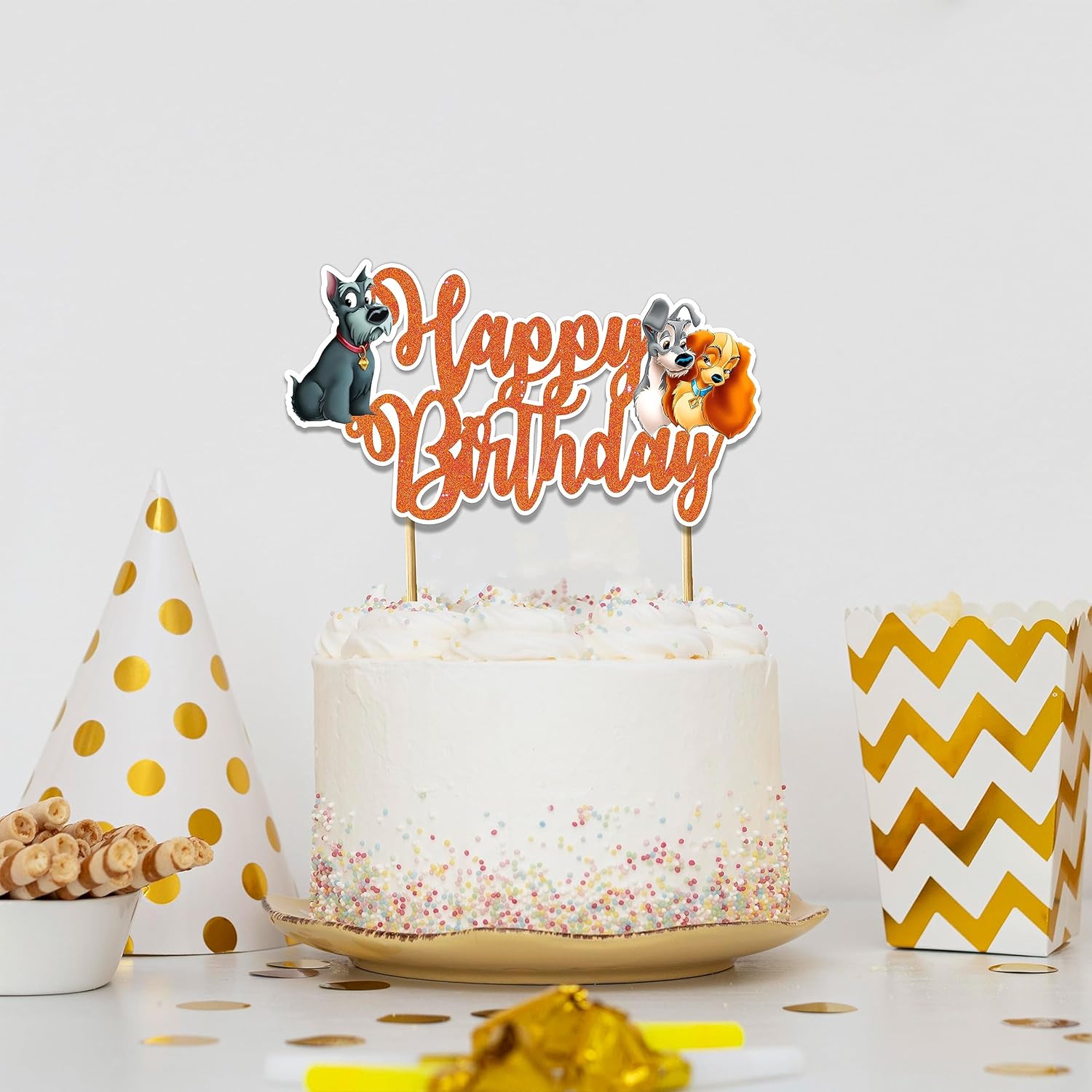 Seyal® Lady and the Trmp Happy Birthday Cake Topper