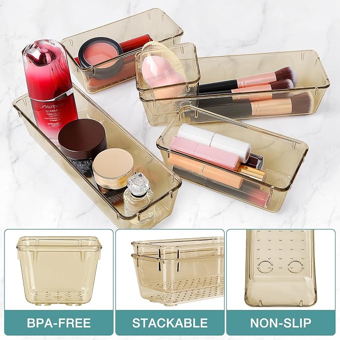 StorMiracle 23 PCS Drawer Organizer Set, 5 Varied Size Bathroom and kitchen - Image 3