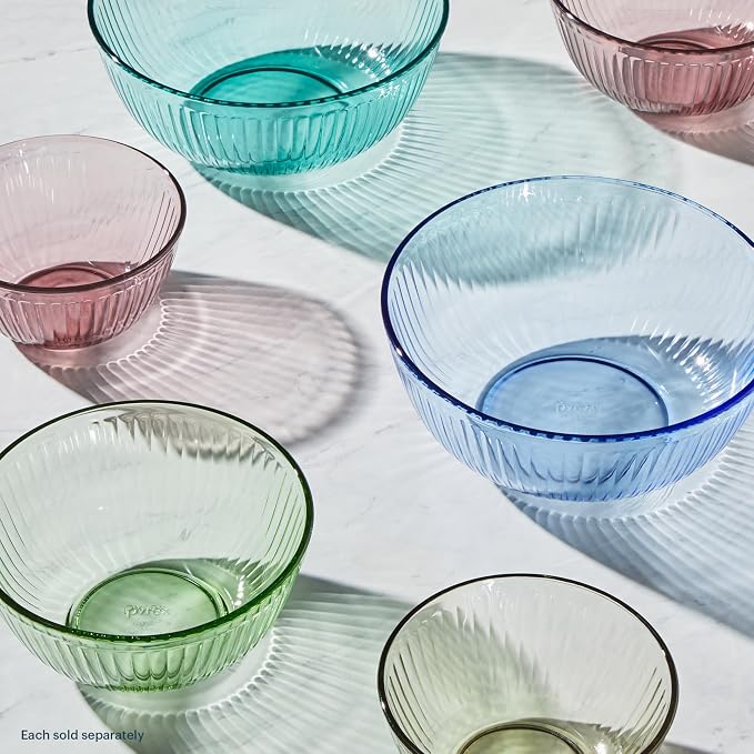 Pyrex Colors Sculpted Tinted Glass Mixing Bowls - Image 6