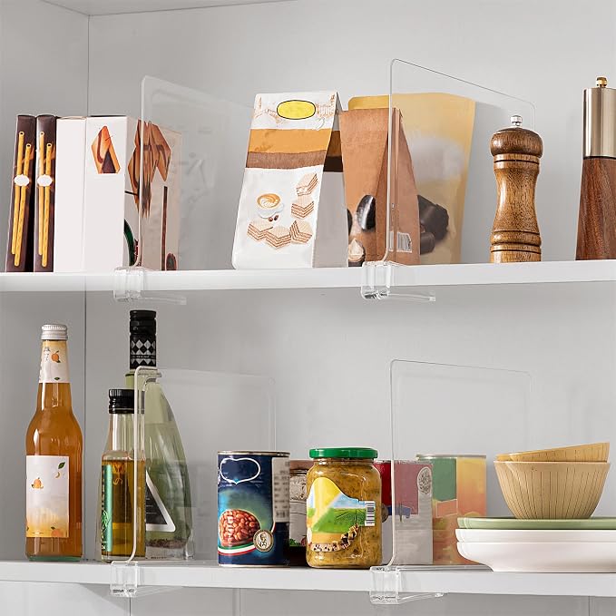 6 Pack 12 Inches Clear Shelf Dividers - Image 6