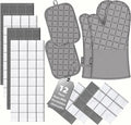 Oven Mitts Kitchen Towels and Dishcloths Pot Holders Sets, Oven Gloves Kitchen by BSKSSK