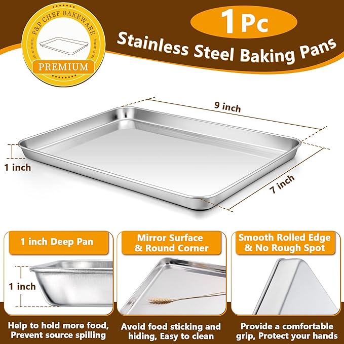P&P CHEF 9 Inch Baking Sheet Pan - Image 2
