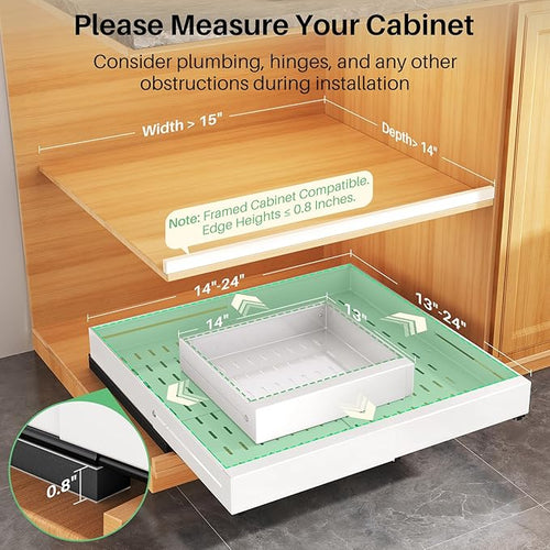 2 Pack Pull out Cabinet Organizer, Expandable Width, Depth - Image 2