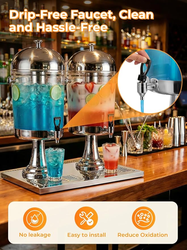 Beverage Dispenser for Parties 4.5 Gallon, Stainless Steel Drink Dispenser - Image 3