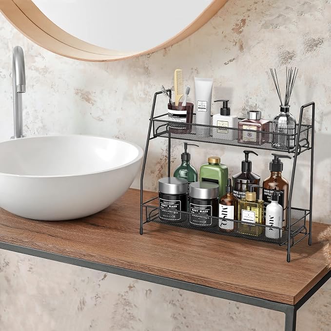 SPISPI Spice Rack Organizer for Cabinet, Bathroom Organizer Countertop - Image 3