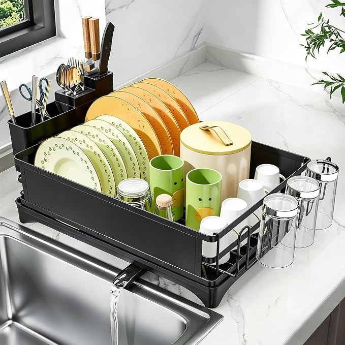 Simple Trending Dish Drying Rack, Space-Saving Large Dish Rack - Image 2