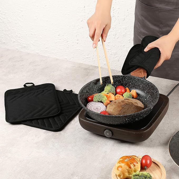 Oven Pot Holder with Pocket Cotton Heat Resistant Coaster Potholder Kitchen Hot - Image 6